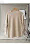 Women's Crew Neck Glittery Brioche Knit Sweater - 5