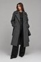 Women's Long-Sleeved Double-Breasted Oversized Relaxed-Fit Melton Coat - 5