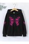 Cardigan - Black Printed Winter Oversized Hooded Zippered Pocketed Cardigan Unisex Clothing - 3
