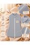Newborn Baby Onesie—100% Cotton, Breathable Sahra Fabric, Zipper-Front Swaddle, 0–3 Months, Hospital Discharge Outfit - 7