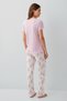Women's Short-Sleeved Pajama Set Made of Soft-Textured Modal-Cotton Blend - 3