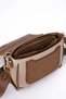 Front zippered shoulder bag, khaki - 4