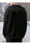 Cardigan - Black Printed Winter Oversized Hooded Zippered Pocketed Cardigan Unisex Clothing - 2