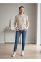Women's Crew Neck Glittery Brioche Knit Sweater