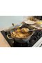 22 CM DIAMETER, 3-LITER ANTHRACITE-GOLD ENAMELED FRYING PAN AND SOUP/SAUCE POT