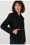 Women's Trendy Double-Breasted Short-Sleeved, Double-Buttoned, Lined Melton Coat - 6