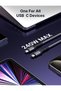 كابل USB C إلى USB C بقوة 240 واط، طول 2 متر، سلك من النوع C للشحن السريع للآيفون، لون رمادي - 2