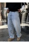 Light Blue Baggy Jeans with Embroidered Pocket and Stone-Washed Finish WE-3507 - 5