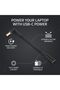 محول USB C إلى DC مقاس 5.5x2.5 ملم، شريحة PD بقوة 100 واط، هيكل من النايلون - 5