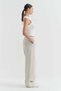 Women's Textured Pants with an Elastic Waistband - 5