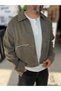 Khaki Jacket with Zippered Pockets, Machine-Washable JJ-136 - 6