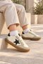 Star-Patterned Rubber Sole, Lace-Up, Casual Unisex Boys'/Girls' Kids' Sneakers - 7