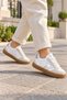 Star-Patterned Rubber Sole, Lace-Up, Casual Unisex Boys'/Girls' Kids' Sneakers - 8