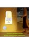 مصباح ليلي LED بمستشعر حركة (قطعتان) مع 4 أوضاع إضاءة، إضاءة دافئة بيضاء قابلة للتعديل، مناسب للغرف - 3