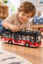 Red City Bus with Lights, Sound, and Opening Doors—28 CM, 1:16 Scale Fun Toy Bus - 5
