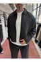 Black Tensel Jacket with Zipper TW-7015 - 4