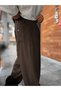Coffee-Colored Pleated Baggy Pants KNT-4600 - 7