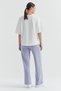 Women's Elastic Waist Sweat Bottoms with Side Stripe Detail - 6