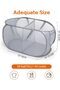 2 Compartment Collapsible Laundry Basket, Foldable Pop Up Hamper with Sorting Pockets, Durable Mesh - 6