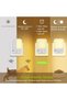 مصباح ليلي LED بمستشعر حركة (قطعتان) مع 4 أوضاع إضاءة، إضاءة دافئة بيضاء قابلة للتعديل، مناسب للغرف - 2