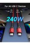 240W USB C to USB C Cable 3M, Type C Fast Charging Cable for MacBook - 2