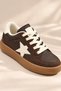 Star-Patterned Rubber Sole, Lace-Up, Casual Unisex Boys'/Girls' Kids' Sneakers - 3