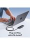 محور USB C، 4 منافذ USB 3.0، طاقة USB C، بطول 60 سم - 4