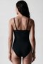 Women's Cotton Two-Piece Bodysuit with Spaghetti Straps and Snap-Fastened Closures - Basic Tank Top - Black - 3