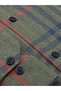 WINTER REGULAR FIT BUTTON-DOWN COLLAR SINGLE-POCKET CHECKED GREEN SHIRT 4120Y - 4