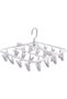 Drying Rack Folding Sock Dryer Clothes Drying Rack with 24 Clips Windproof Folding Portable Laundry