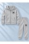 Busekids Unisex Sporty Printed Zipper Hooded Top and Bottom Set