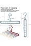 Xspring Magic Hanger Organizer, 10 Pack with 9 Holes Closet Storage Organization, Space Saving Multi - 4