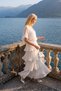 Astra V-Neck Tiered Pleated Long Chiffon Evening Dress - 4