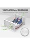 12 Pack Foldable Transparent Plastic Shoe Boxes, Stackable Storage Containers for Shoes, Toys, and A - 4