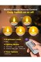 Rechargeable Tea Lights with Remote, 12 LED Votive Candles, USB-C - 7