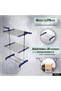 Premium Clothes Stand for Drying with Wheels | Portable | 2 Layer Rack for Balcony | Foldable Wings - 4
