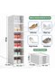 Foldable Shoe Box Organizer 6-Tier, Stackable Transparent Shoe Storage Boxes, Thick Plastic Shoe Cab - 3