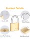 1 Pack Padlock Waterproof Solid Brass Lock 63MM - Padlock with Keys for Sheds | Storage Unit | Schoo - 3