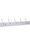 حامل معاطف يثبت على الحائط من أمازون باسيكس - 5 خطافات قياسية، أبيض، عبوة واحدة - 4
