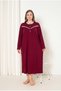 100% Cotton Transitional Fabric Long-Sleeved Plus-Size Maternity Nightgown 053 - 2