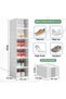Shoe Organizer Box 6-Tier Foldable Shoe Rack, Fit Size 12, No Assembly Stackable Shoe Organizer Stor - 2