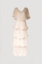 Astra V-Neck Tiered Pleated Long Chiffon Evening Dress - 7