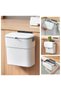 Hanging Trash Can with Lid, 9L Indoor Mountable Compost Bin with Drawstring, Under Sink Plas