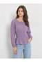 Lilac Long Sleeve Smocked Waist Blouse