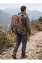 Luxury Canvas Hiking Mat with Tie-Detail and Bellows, Travel Hiking Bag - 5