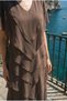 Samara Off-The-Shoulder Flounce Long Evening Dress Chiffon Invitation and Wedding Party Dress - 4
