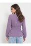 Lilac Long Sleeve Smocked Waist Blouse - 4