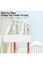 Wall Mounted Clothes Drying Rack 32", Foldable Wall Mount Laundry Rack Folding Indoor, Drying Rack C - 5