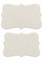 Plush Bath Mat and Toilet Mat 2-Piece Set, Washable, Cream, Non-Slip Sole, Fringe-Free, 50x80, 60x100 - 2