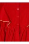 High-Quality Items from Çelebi Store: Velvet Dress with a Bow Detail for Girls - 7